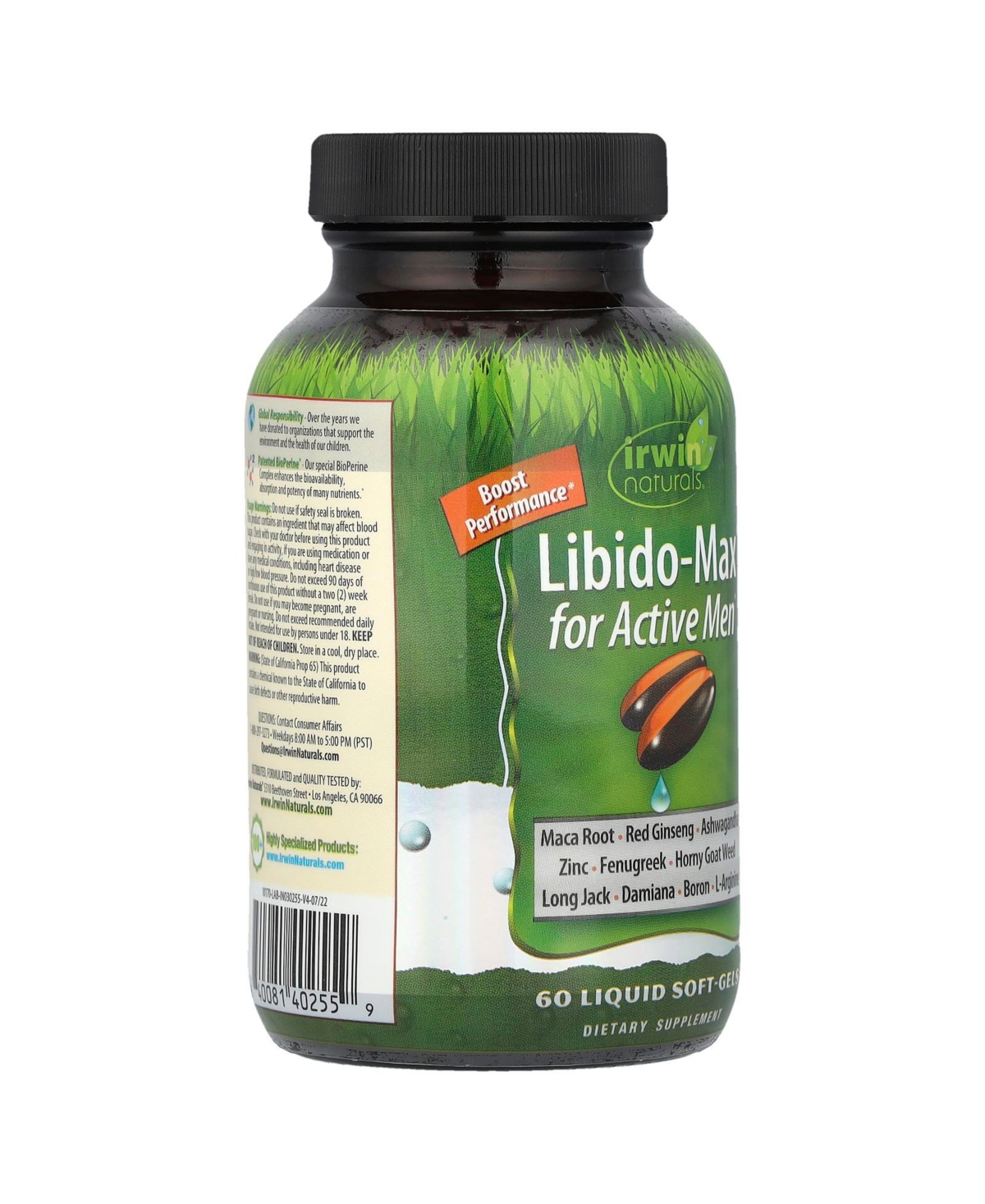 Irwin Naturals Libido-max For Activbe Men (Previously Level Up Active Male) 60CT