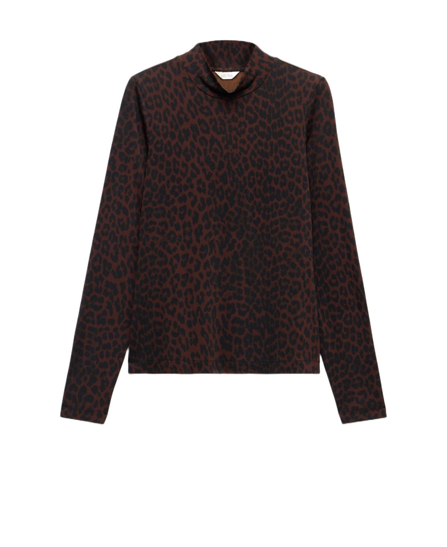 Женский топ Hush Printed Long Sleeve, цвет: Натуральный леопардовый коричневый — фото 2
