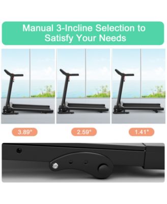 1.0 HP Foldable Treadmill Electric Support Mobile Power