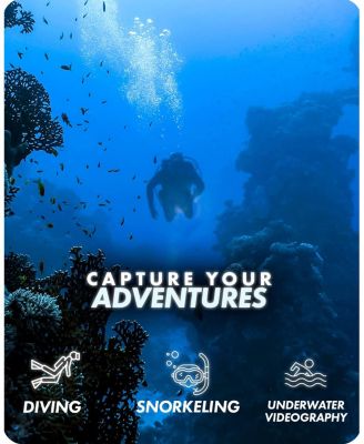 GB-U80 Underwater Diving Rig for GoPro Waterproof Action Cam (XL Version) - Teal