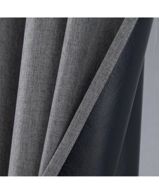 Cabana Two Pack Premium Grommet Curtain Panel 54" x 84" Charcoal