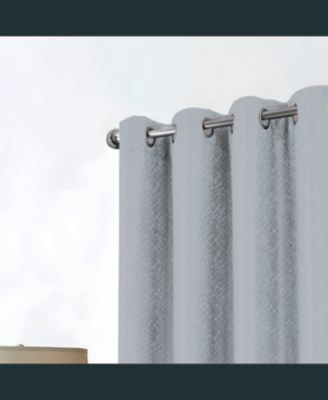 RT Designer Collection Cassi Shimmer Jacquard 2 Pack Grommet Curtain Panel Pair 36" x 84" Grey