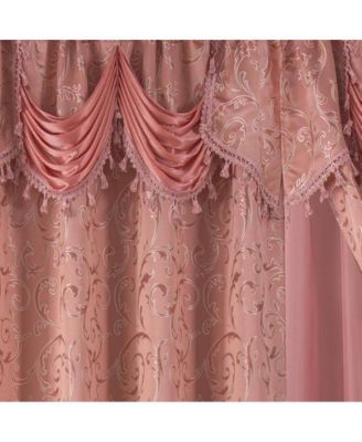 Franklin 2-Piece Rose Grommet Curtain 54" x 84" by Rt Designers Collection