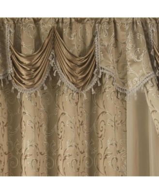 Franklin 2-Piece Rose Grommet Curtain 54" x 84" by Rt Designers Collection
