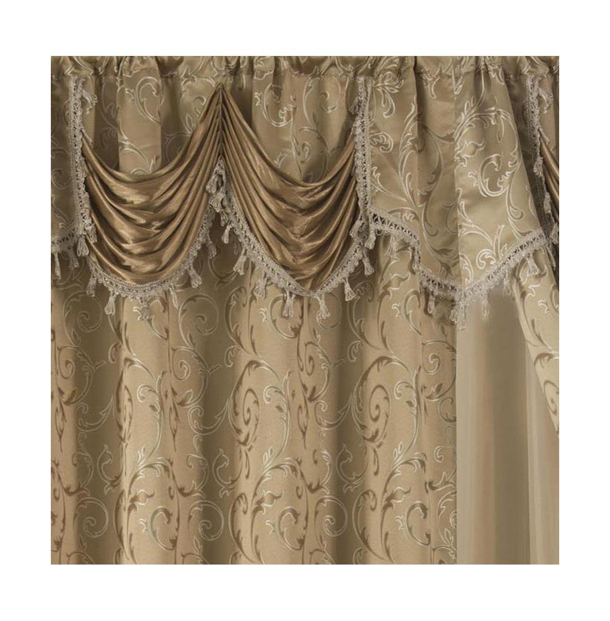Rt Designers Collection Franklin 2-Piece Rose Grommet Curtain 54" x 84" by