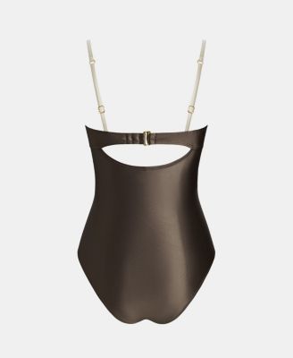 Women's Golden O-Ring Linked One Piece Swimsuit