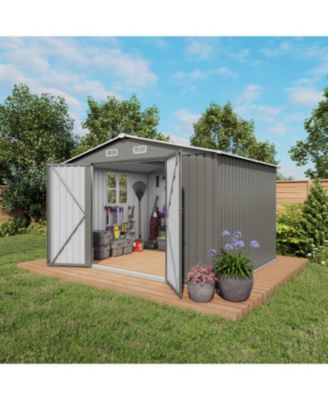 Streamdale 10x8 FT Metal Outdoor Storage Shed - Gray
