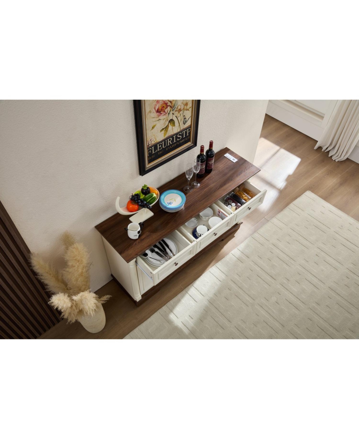 Streamdale Furniture Farmhouse Kitchen Storage Cabinet