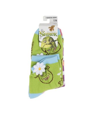 Characters & 3D Flowers Women's 3-Pair Casual Quarter Crew Ankle Socks