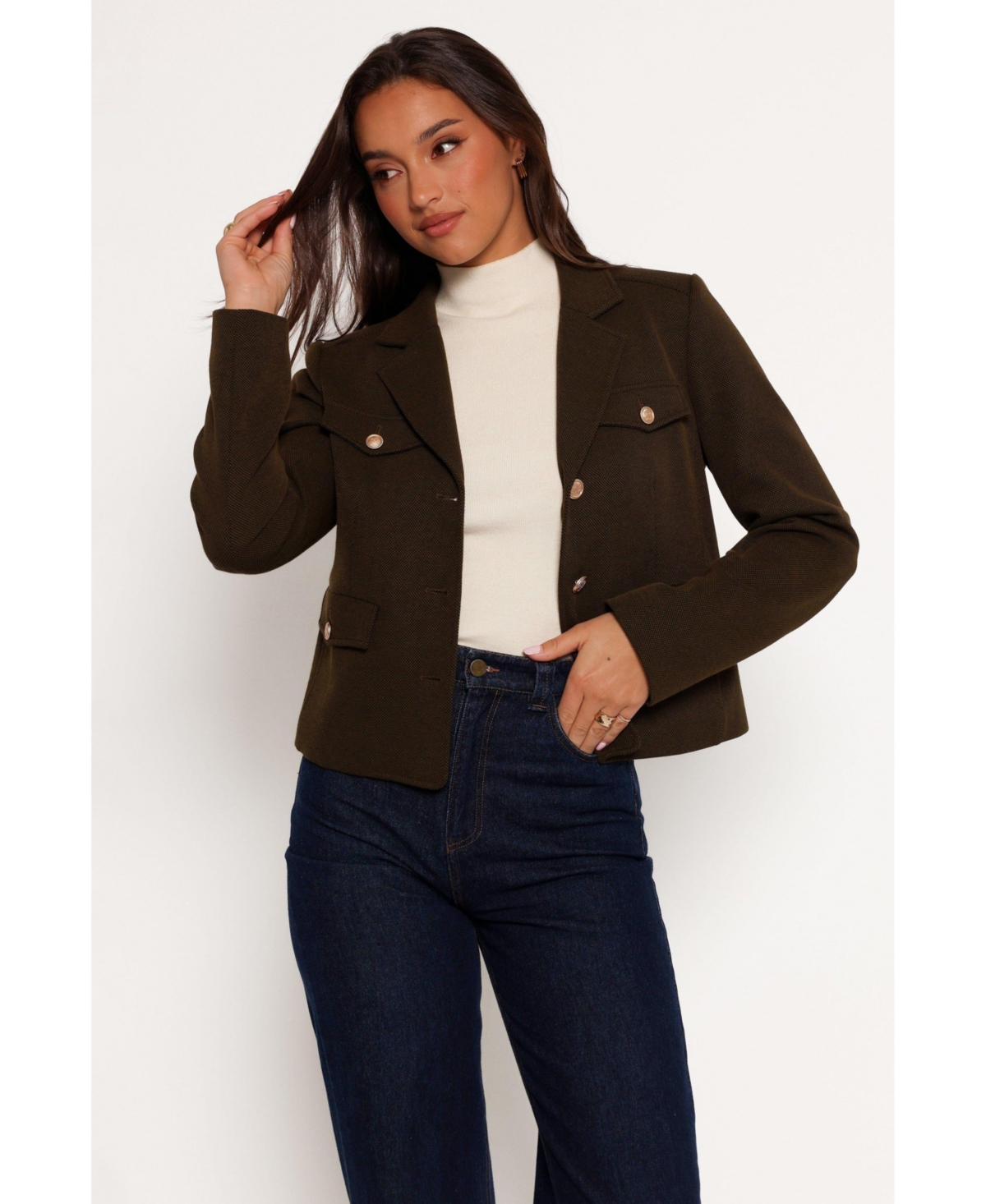 Petal and Pup Women's Bandit Long Sleeve Button Down Jacket