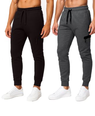 Blu Rock - Men's Slim-Fit Tapered Tech Fleece Jogger Pants, 2-Pack