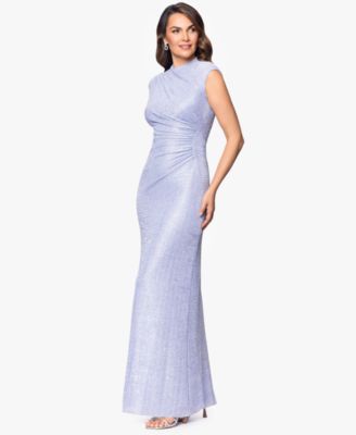 Women's Metallic Ruched Gown