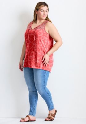 Women's Lace Yoke Detail Tank