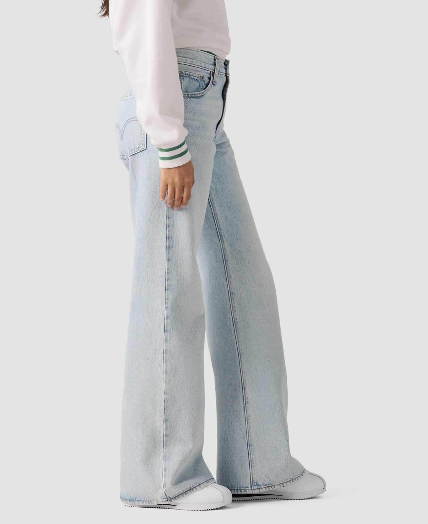 Женские джинсы Levi's Middy Loose Mid Rise Bootcut, цвет: Abraided — фото 2