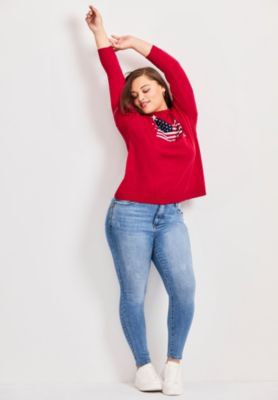Women's Americana Long Sleeve Crewneck Sweater