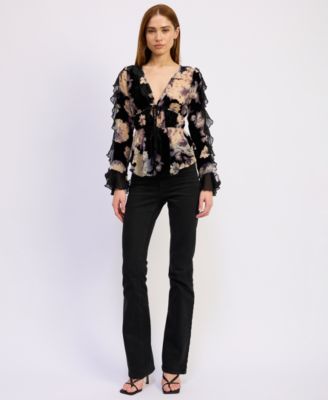 Women's Rowan V-Neck Long-Sleeve Blouse