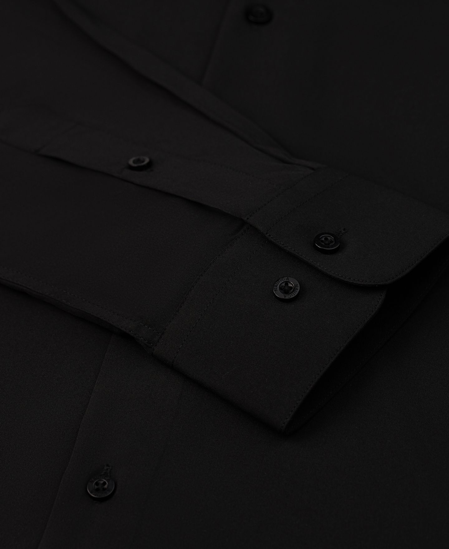 Мужская рубашка Nautica Slim-Fit Supershirt Dress Shirt, цвет: Чёрный — фото 5