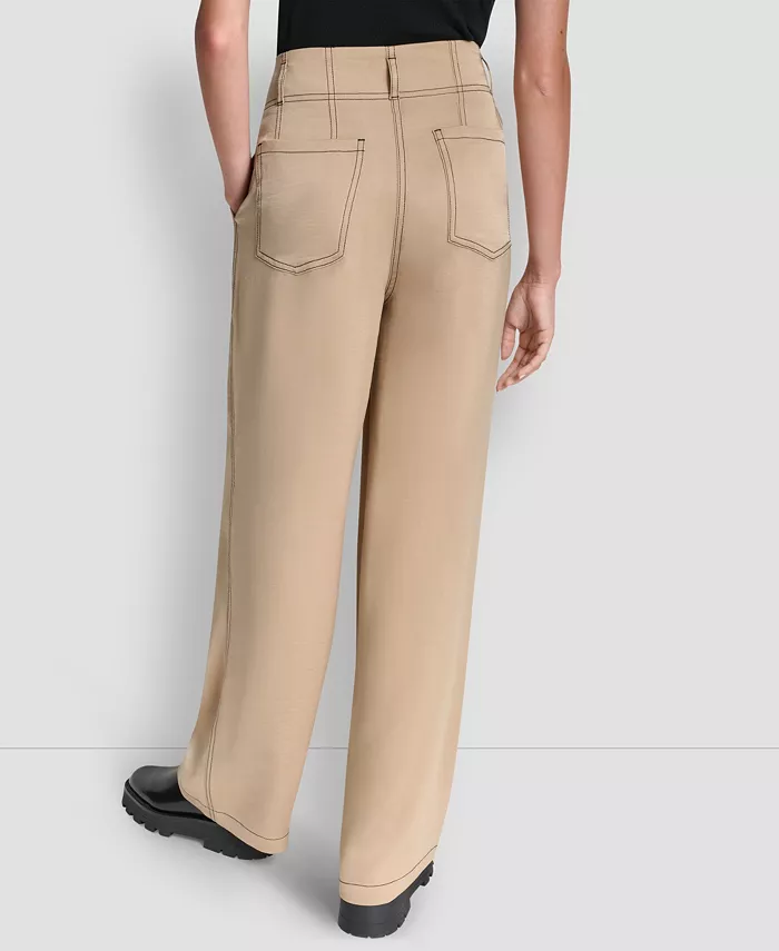 Women's Top Stitch Glazed Dressing Trousers - thumbnail 8
