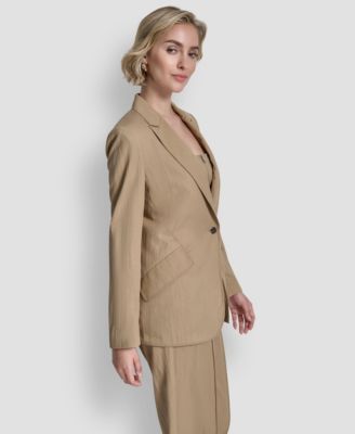 Women's Collared Button Front Blazer