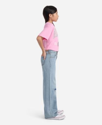 Girls' High-Rise Ultra-Wide Leg Jeans