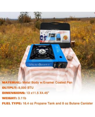 7000 BTU Portable Butane Gas Stove for Camping Cooking Outdoor, Lightweight Portable Stove Burner with Auto Ignition, Camping al Aire Libre