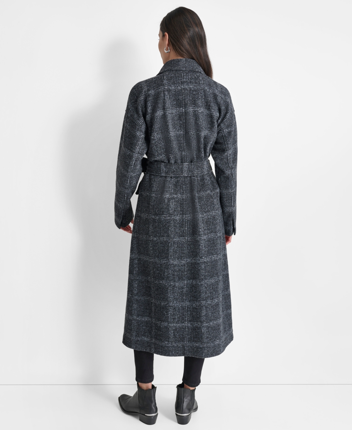 Dkny Jeans Women's Belted Long-Sleeve Robe Coat