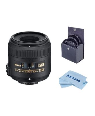 40mm f/2.8G DX AF-S Micro NIKKOR Lens, Bundle with ProOptic 52mm Multi Coated UV Slim Filter, Cleaning Cloth