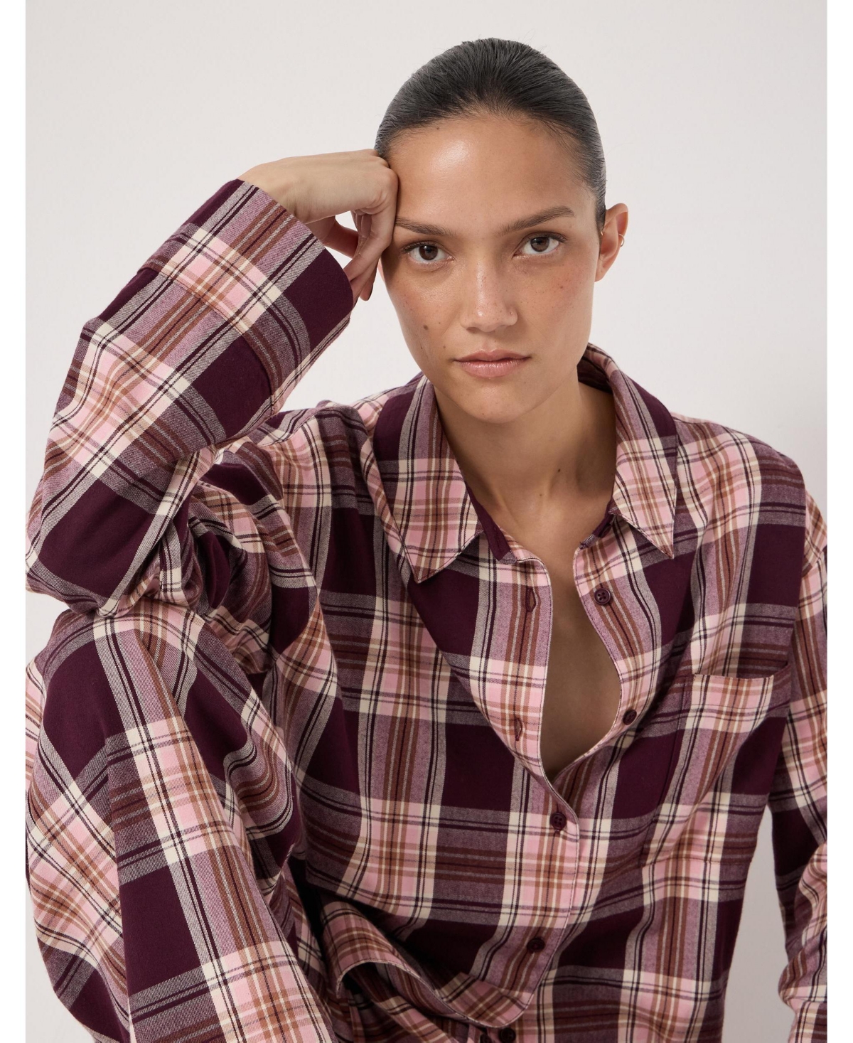 Hush Women's Cotton Check Print Pajamas