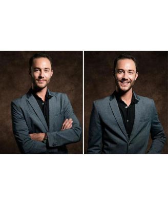 5x7' Collapsible Backdrop with 8' Aluminum Stand, Brown/Industrial Grunge