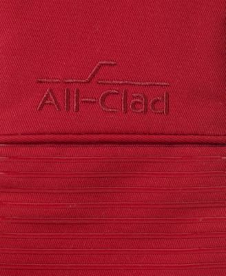 Ribbed Silicone Cotton Twill Potholders Oven Mitts, Set of 4