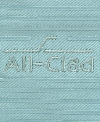 Ribbed Silicone Cotton Twill Potholders, Set of 4