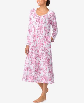 Women's Brushed Cotton Jersey Long-Sleeve Nightgown