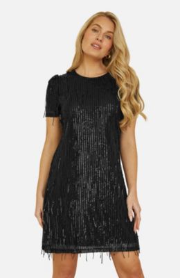Women's Dripping Sequin Tunic Dress