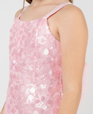 Girls 7-16 Sequin Mesh A-Line Dress