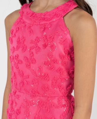 Girls 7-16 Bow Soutache Halter Bodice Dress