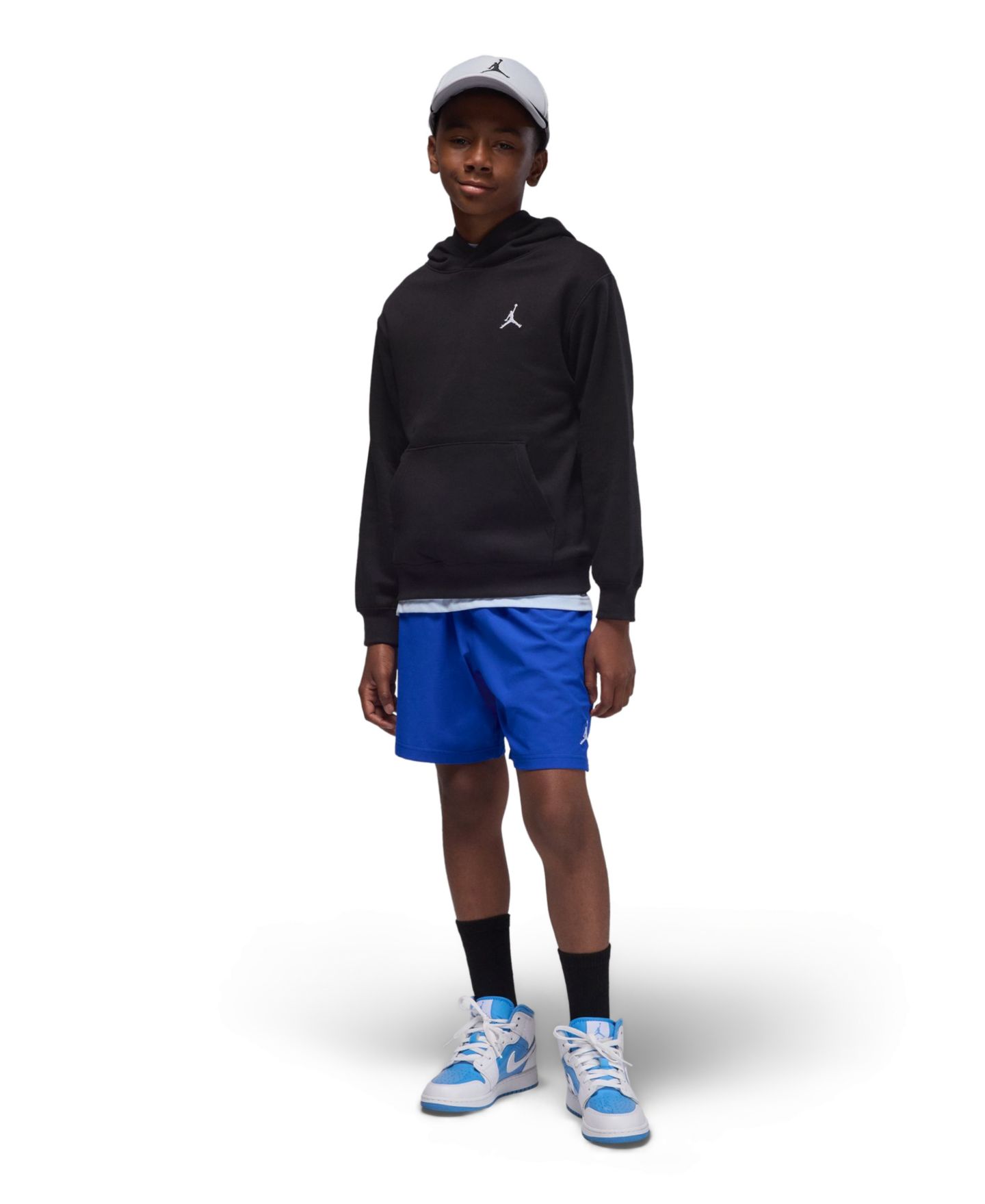 Худи Jordan Brooklyn Pull-On Long-Sleeve для мальчиков, цвет: Чёрный — фото 2