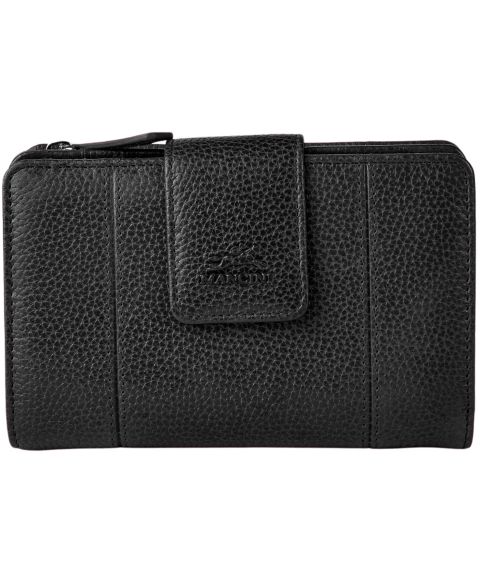 Клатч на молнии Mancini Fifth Avenue с защитой RFID, цвет: Чёрный