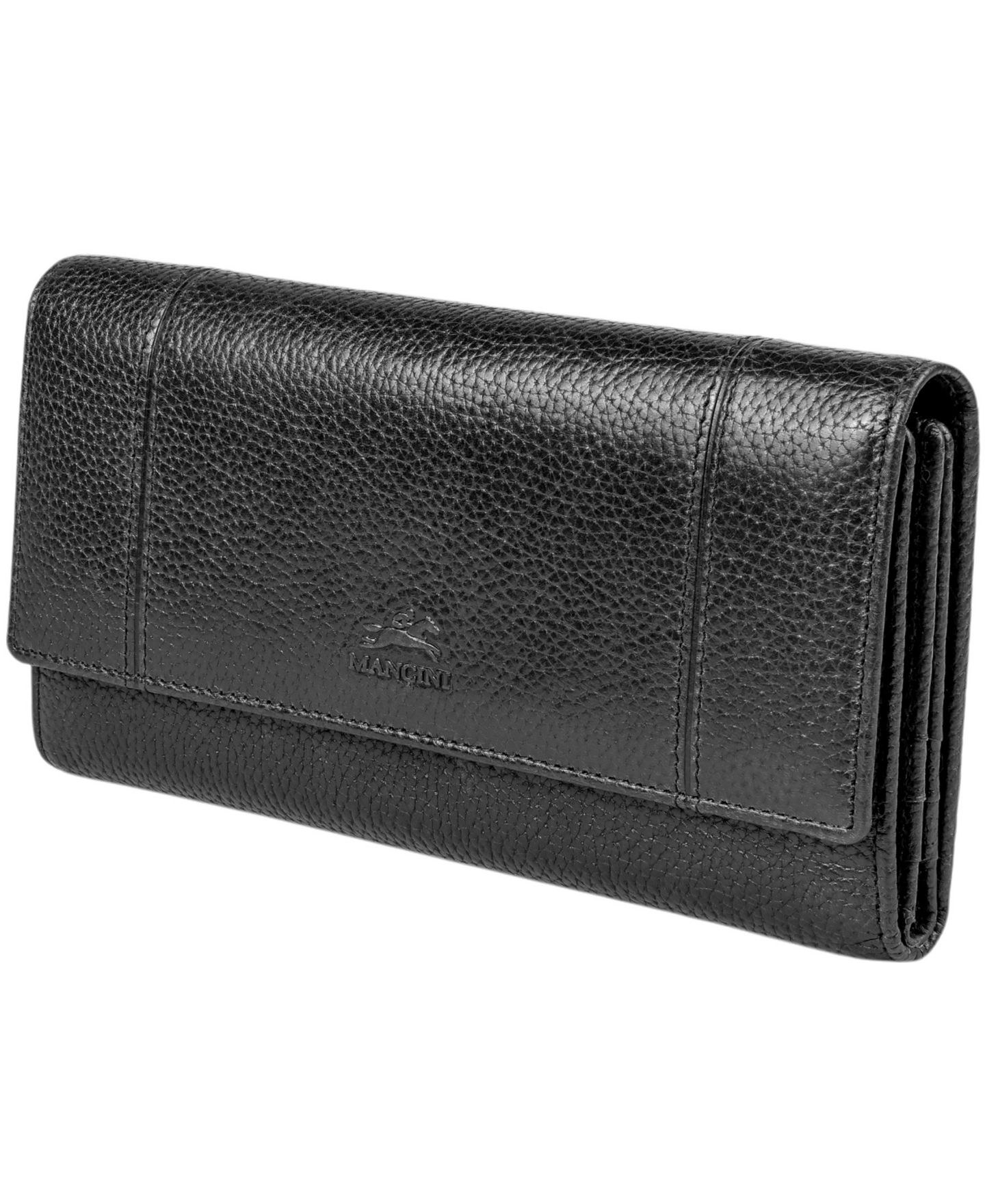 Кошелёк Mancini Fifth Avenue с защитой RFID, четыре сложения, цвет: Чёрный — фото 3
