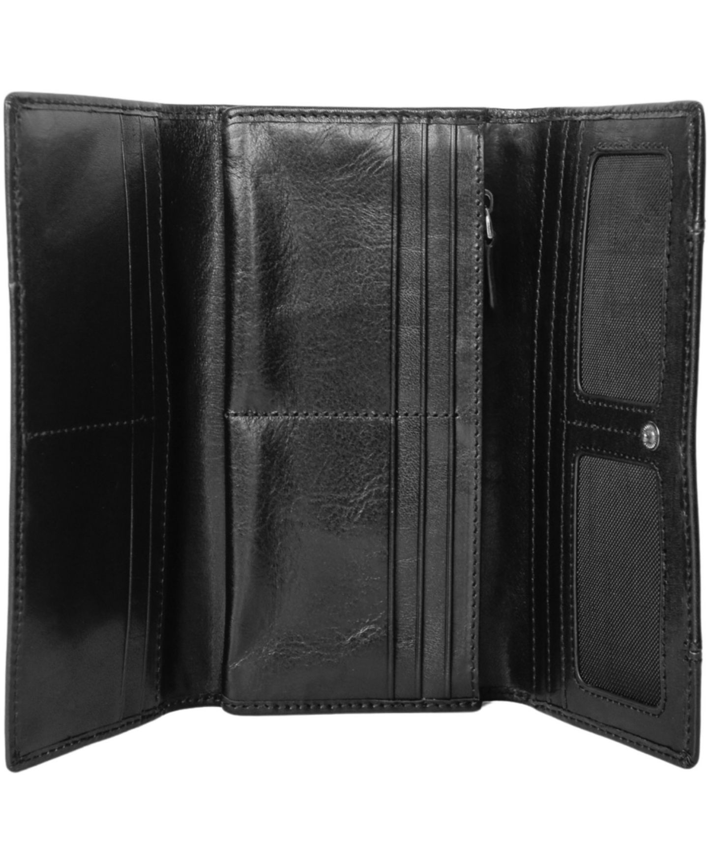 Женский кошелёк Mancini Pelle D'oro RFID Secure Trifold Wallet, цвет: Чёрный — фото 4
