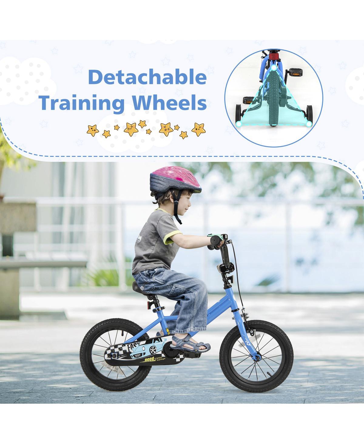14 Inch Kids Bike with Removable Training Wheels for Aged 3-5 Years Old