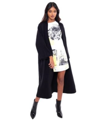 Women's Open Front Sweater Kimono Sleeve Duster