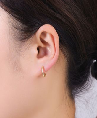 Gold Plated Cubic Zirconia Trio Hoop Earring Set