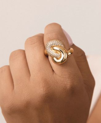 Gold Plated Love Me Knot Ring