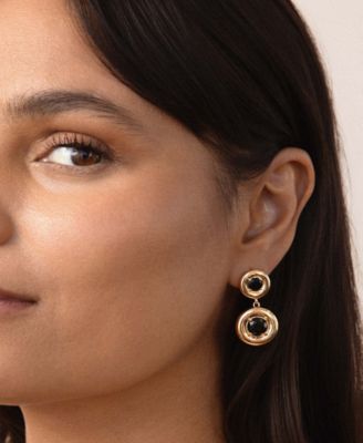 Gold Plated Orbit Crystal Earrings