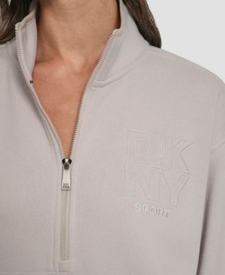 DKNY Women's Half-Zip Long-Sleeve Sweater