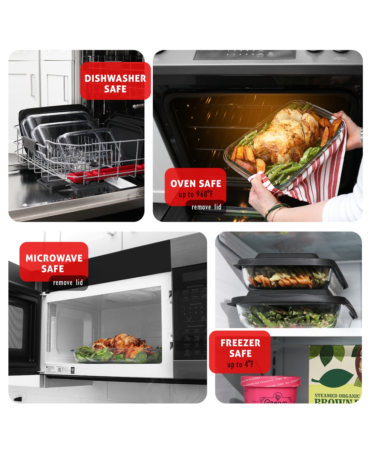 Nestl Casserole 8-pc. Rectangular Container Set