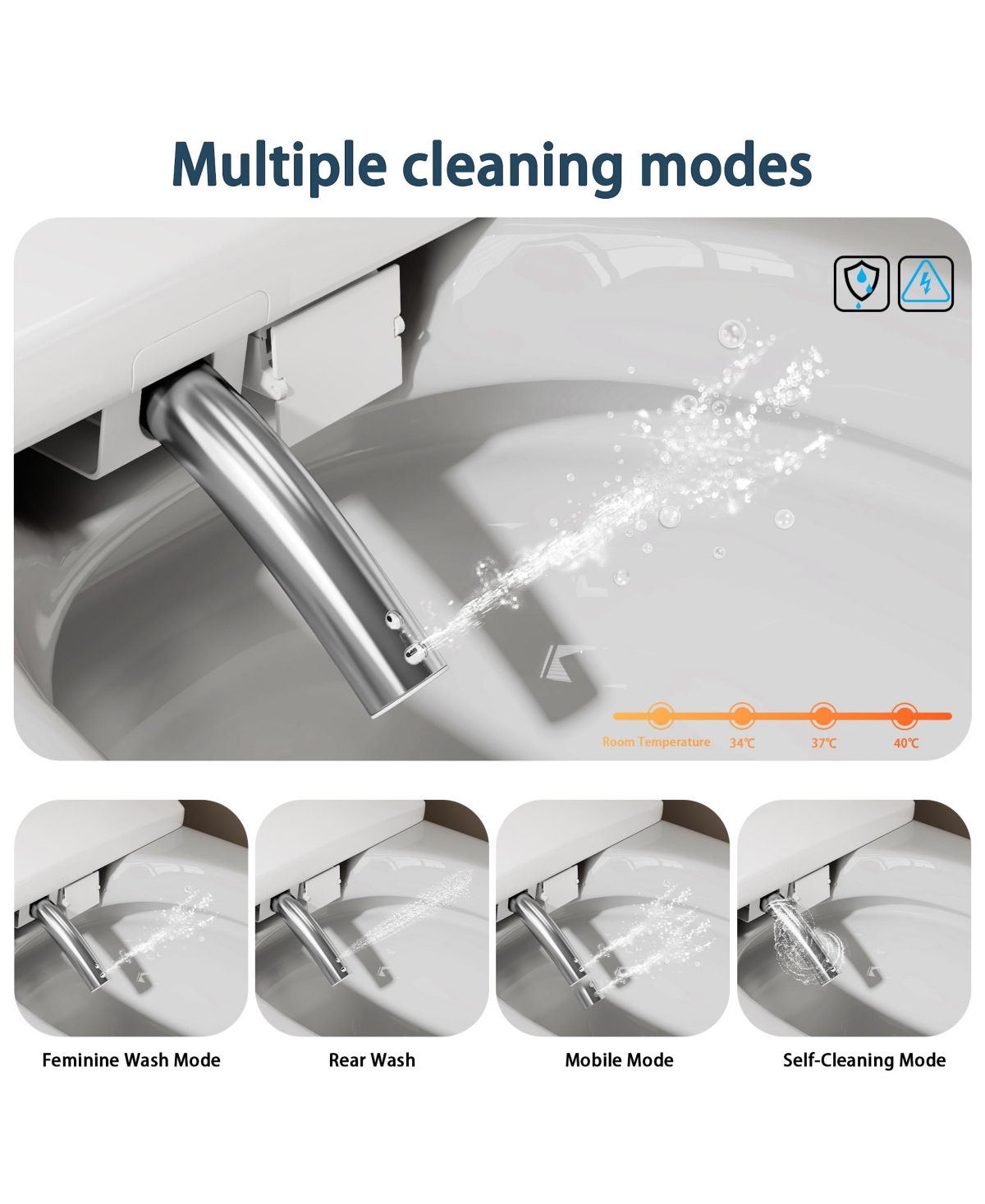 Lalahoo Smart Toilet Tankless Bidet Toilet, One Piece Auto Open Close Lid, Foot Sensor Heated Seat Warm Water Sprayer & Dryer, Remote and Knob Control