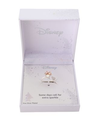 Minnie Mouse Cubic Zirconia Heart and Mother of Pearl Ring