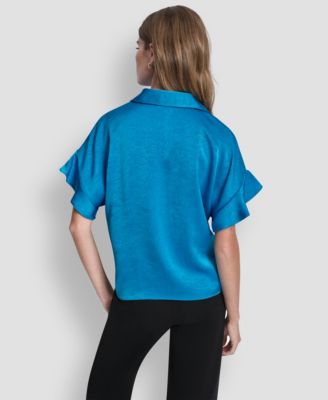 Women's Short-Sleeve Button-Front Shirt