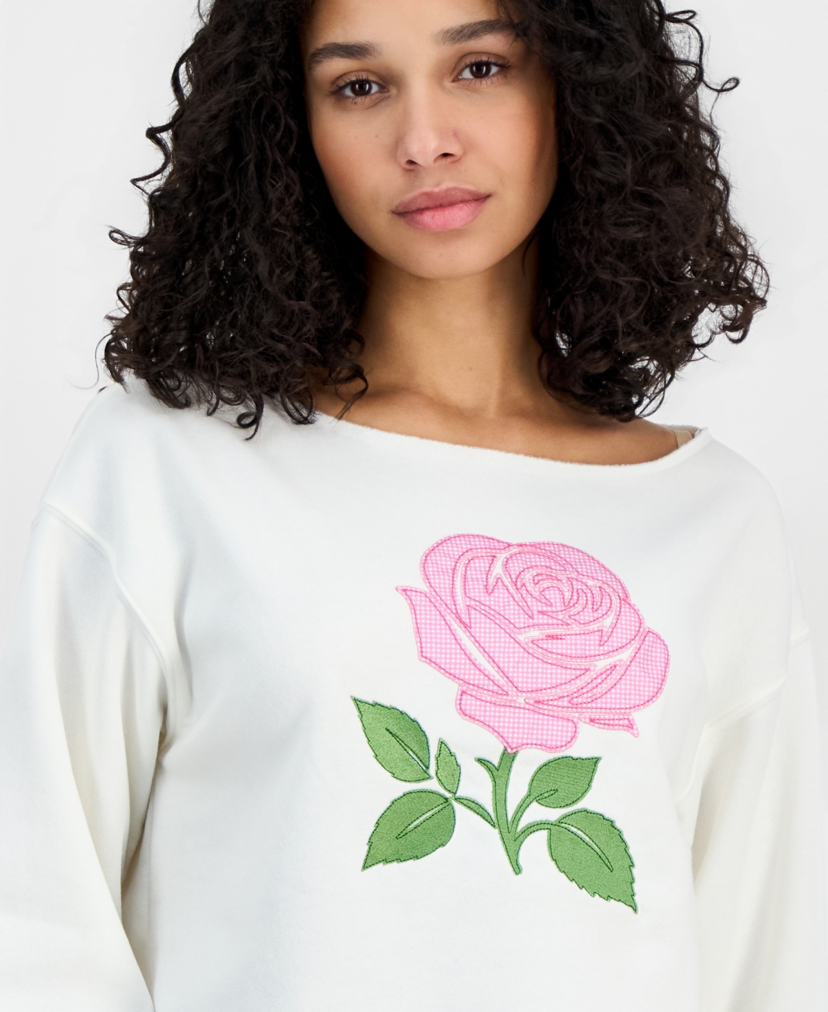 Self Esteem Juniors' Boat-Neck Fleece Sweatshirt